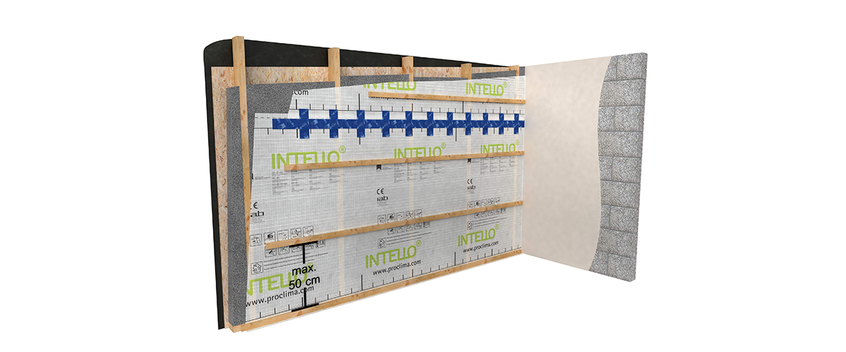 How to install dense-pack cellulose with INTELLO PLUS airtight membrane