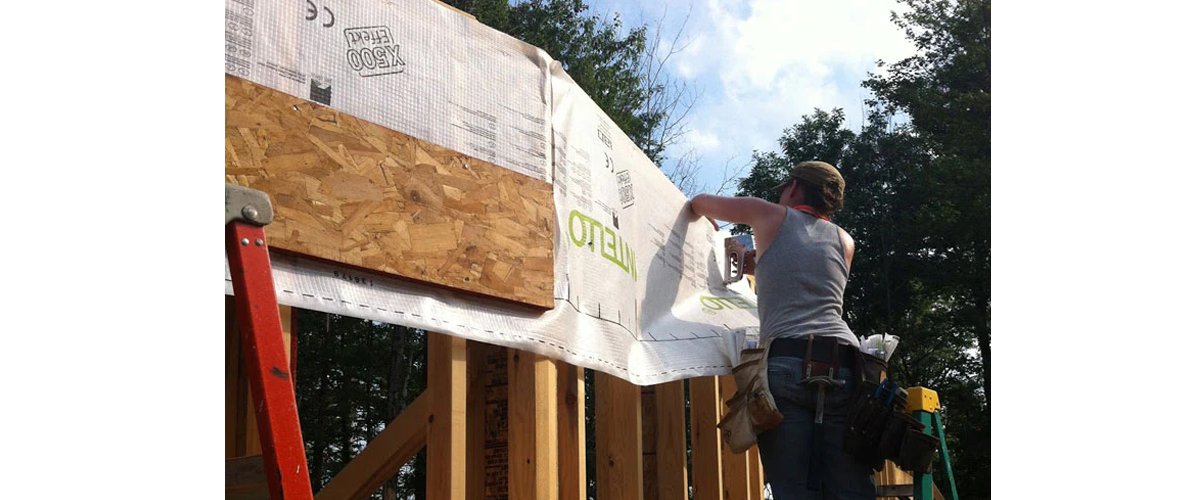 Keeping Sheathing Dry in High-R Double-Stud Walls - a WUFI study